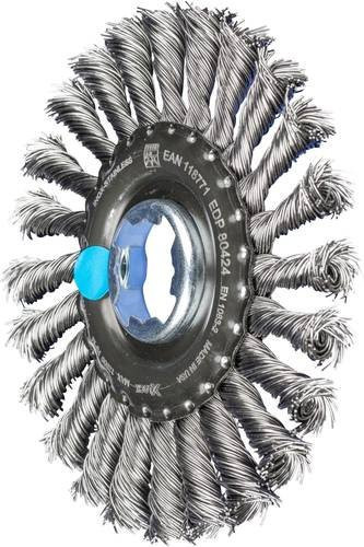 PFERD Rundbürste gezopft RBG für Winkelschleifer mit X-Lock Anschluss, Edelstahl-Draht Ø 0,50 mm, Durchmesser: 125 mm, Breite: 12 mm - Bild 1