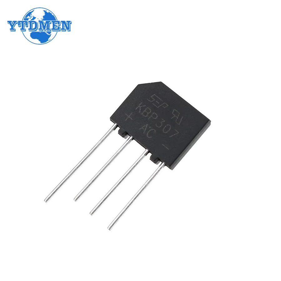 10 Stück YTDMEN KBP307 Brückengleichrichter 3A 1000V in Schwarz für Elektronik-DIY und Stromversorgungsprojekte - Bild 2