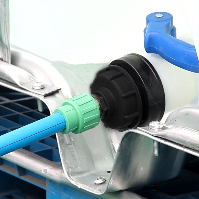 IBC Tankarmaturen S60X6 Grobgewindekappe mit Quick Coupling Adapteranschluss in Grau und Schwarz - Bild 2