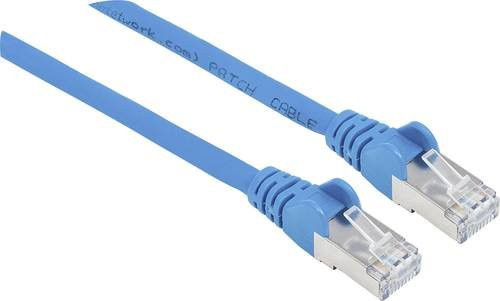 Intellinet RJ45 Patchkabel CAT 6a S/FTP Ethernet/LAN Blau, Länge: 0,25 m - Bild 1