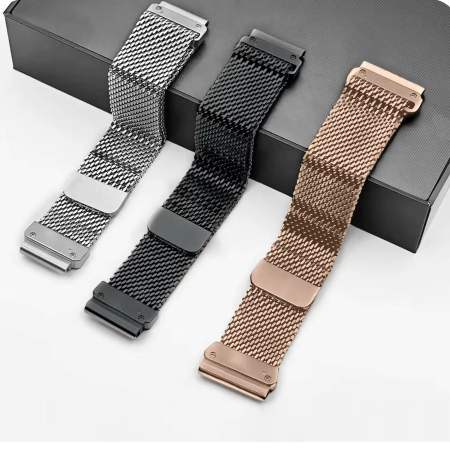 I LOVE LUO Uhrenarmband Milanese Loop, Edelstahl, Unisex, 26mm, 22mm - Bild 2