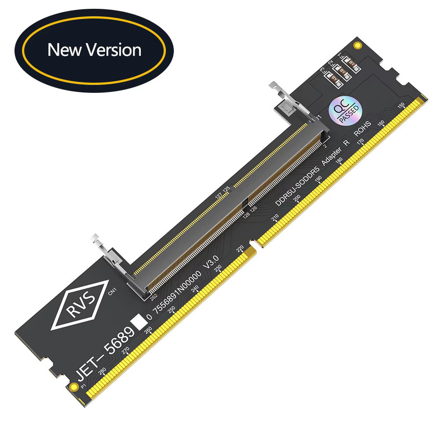 T.F.SKYWINDINTL DDR5 RAM Adapter von Laptop SO DDR5 zu Desktop DDR5 U-DIMM mit 6-Schicht-Schaltungsdesign, Schwarz - Bild 4