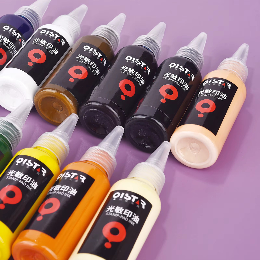 Nachfülltinte für Stempelkissen in 50 ml, lichtempfindliche Ölfarbe für Büro und Schule - Bild 2