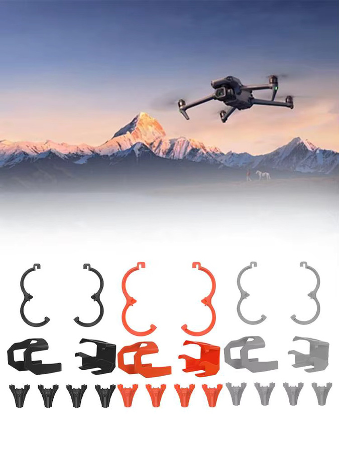 DJI NEO2 Propeller-Schutzring mit Klingenabdeckung und Kollisionsschutz in Grau und Orange - Bild 6