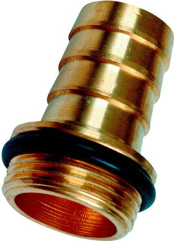 Mr. GARDENER Schlauchverbinder Vaterteil aus Messing in Goldfarben mit 1 1/2 Zoll - Bild 1