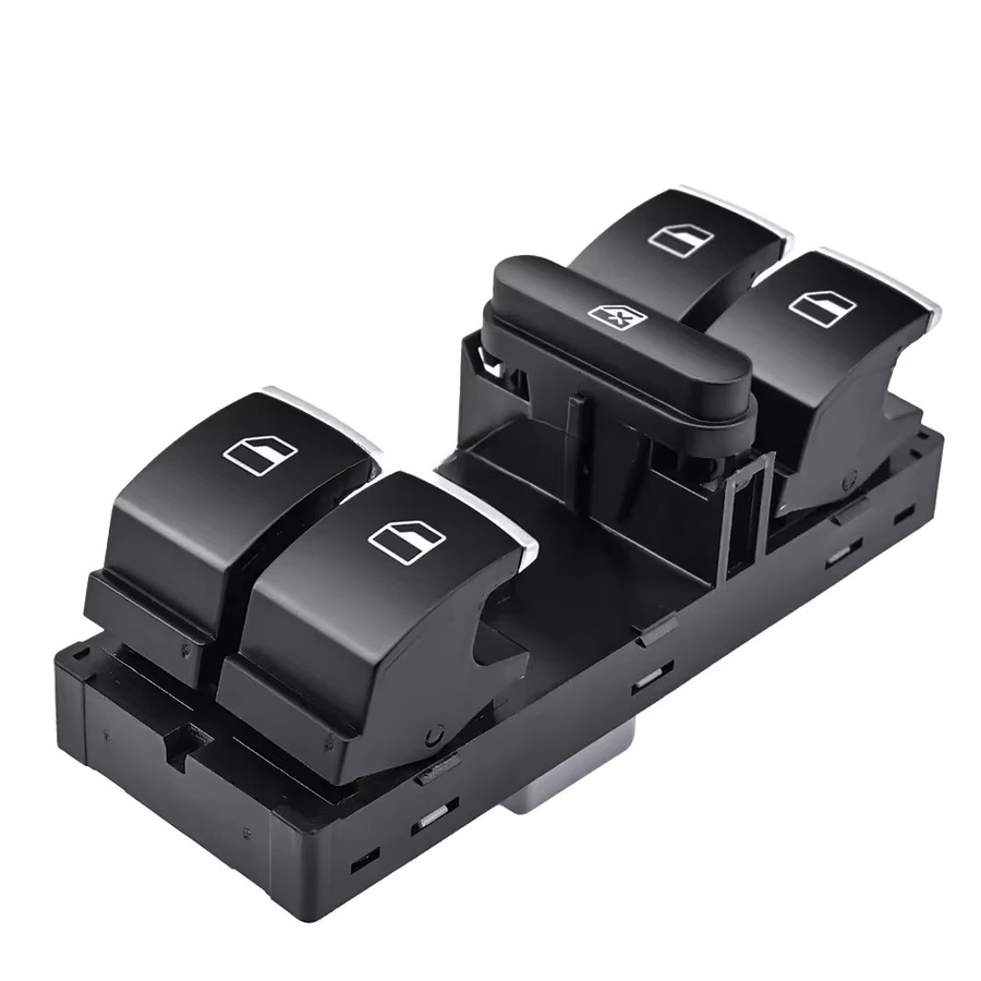 NEVOSA Fenster Master Schalter für VW Golf 5 6 GTI MK5 MK6 Jetta Tiguan Passat B6 CC und Seat Leon MK2 Fabia in Schwarz - Bild 1
