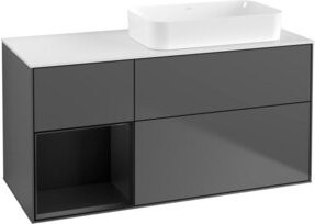 V&B Waschtischunterschrank Finion in Anthrazit lackiert, B/T: 120 x 60 cm - Bild 1