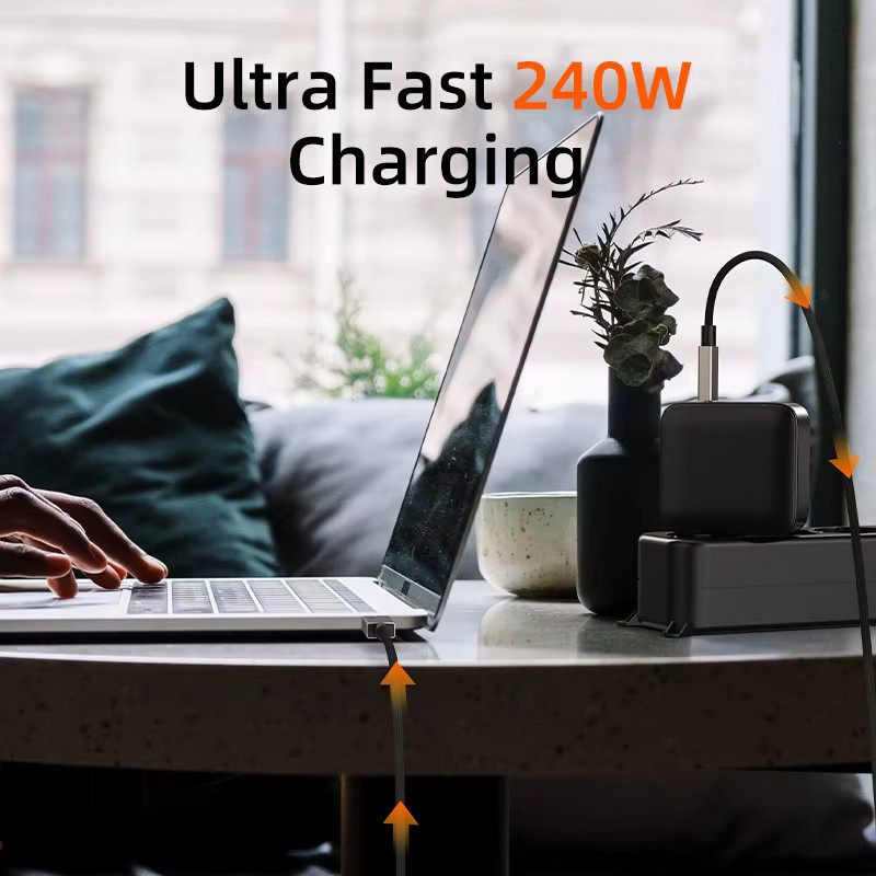 CABLETIME USB 4 Kabel Typ C zu Typ C mit 40Gbps und 8K 60Hz Unterstützung für iPad, MacBook Pro und iPhone, PD 240W Schnellladekabel - Bild 2