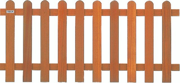 Staketenzaun aus Hartholz gehobelt, Höhe: 180 cm, Breite: 80 cm