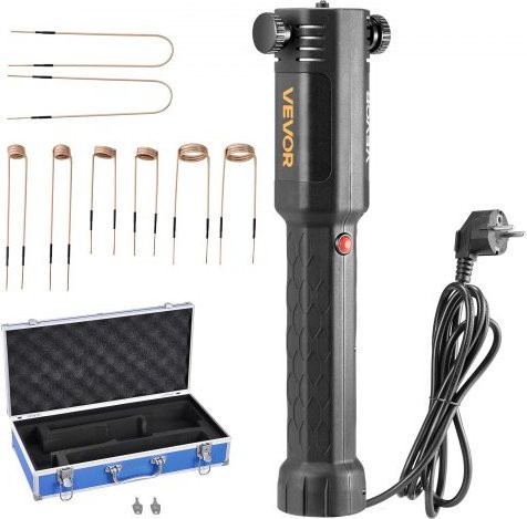 VEVOR Induktionsheizgerät Set zum Entfernen von Schrauben und Muttern, 1100W, 230V, magnetisches Induktionsheizgerät in Schwarz mit 8 Spulen und Box - Bild 1