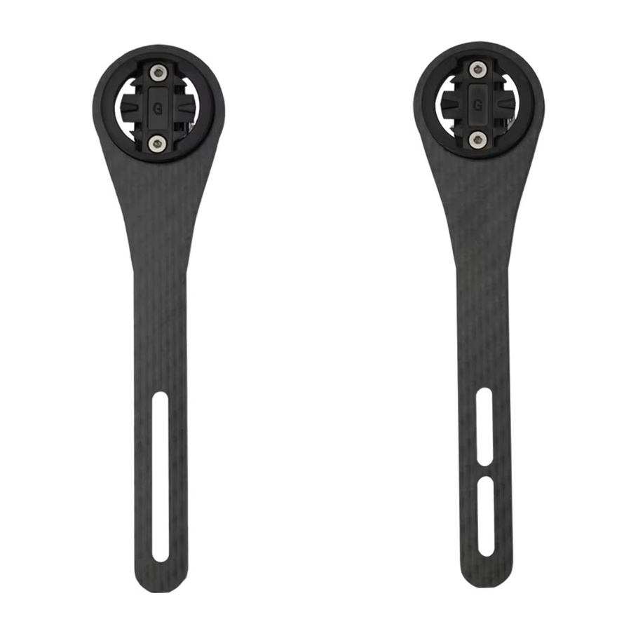 RIRO Carbon Faser Fahrradcomputer Halterung Universal GPS Halter für Garmin Wahoo Bryton in Schwarz - Bild 7