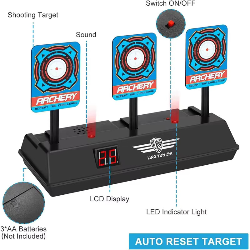 ZIVCONCING Elektronisches Ziel für Nerf, Zubehör, mit Licht und Soundeffekt - Bild 2