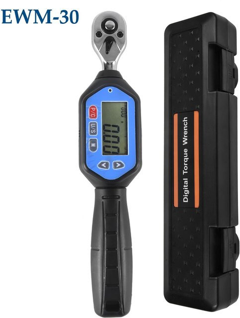 Digitaler Drehmomentschlüssel EWM-60 mit 3/8 Zoll Vierkantantrieb, Blau, max. 44,25 ft.lb, Genauigkeit +/- 2 % mit Summer - Bild 1