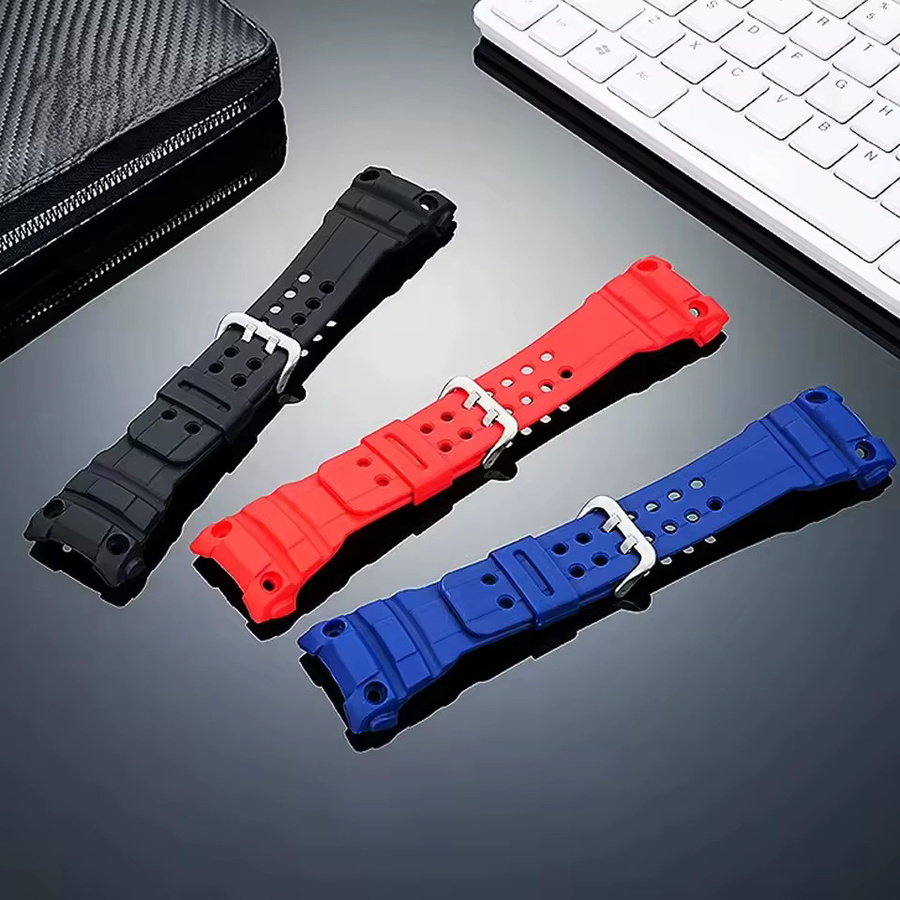 Casio Uhrenarmband, Silikon, Harz, Schwarz, Herren - Bild 3