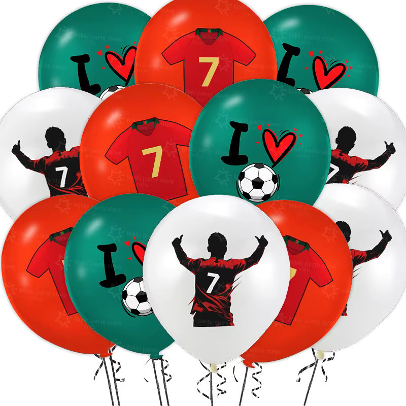 Fußball-Latexballons für deine Geburtstagsparty, Mehrfarbig, Durchmesser: 30,48 cm - Bild 2