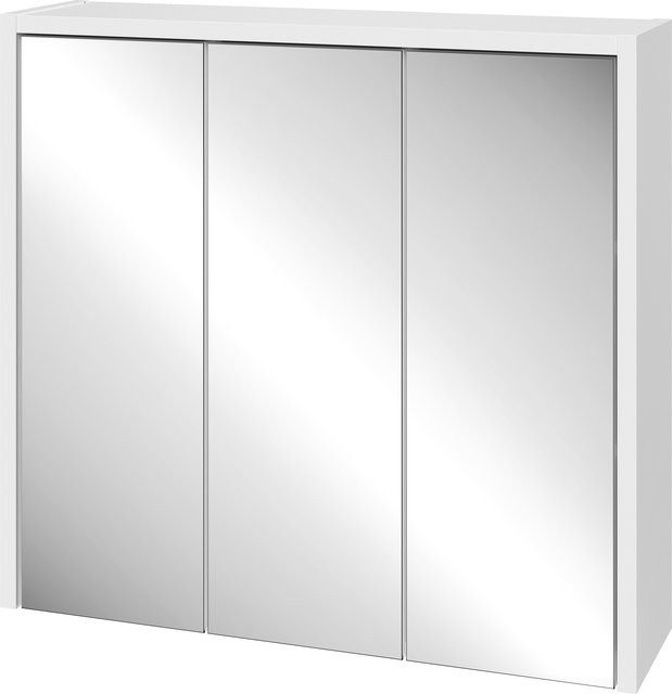 LIVARNO Bad-Spiegelschrank Oslo in Weiß mit Regalböden und Wandmontage, B: 60,0 cm, H: 65,0 cm, T: 17,0 cm - Bild 1