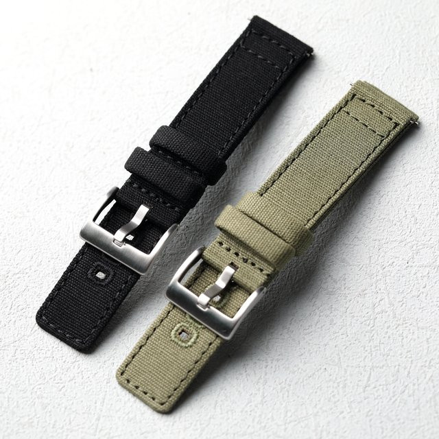 Raystray Uhrenarmband Canvas, Schwarz, Herren - Bild 1