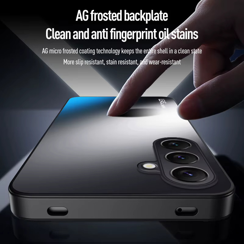 Mattierte Frosted Schutzhülle für Samsung Galaxy S25 FE S26 S24 Plus S25 Edge S24 S23 S22 S21 Plus in Schwarz - Bild 2