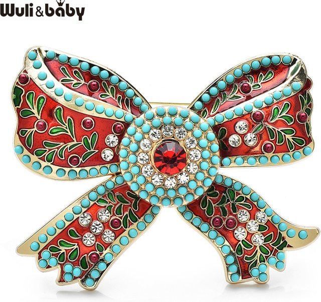 Wuli&baby Brosche, Emaille, Bowknot, Damen - Bild 1