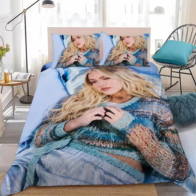 Freya Skye Bettwäsche-Set Home Style aus weicher Mikrofaser, 3-teilig, Blau, B/H: 172 x 228 cm - Bild 1