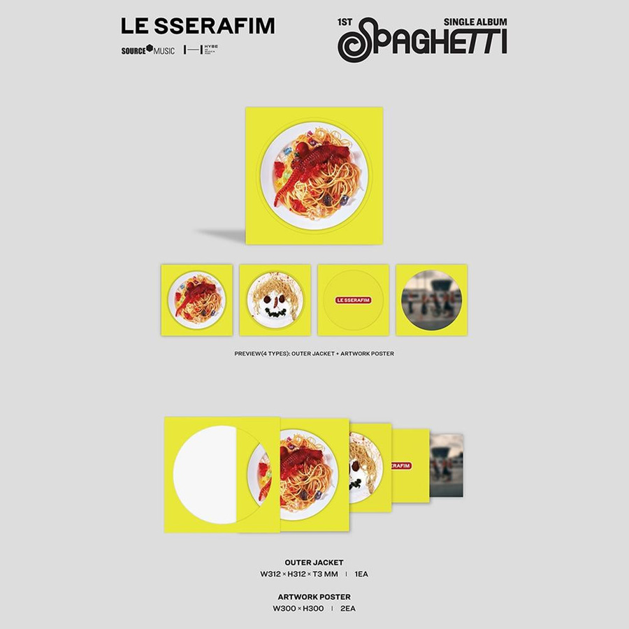 Spaghetti, 1. Single, LE SSERAFIM, Vinyl/LP, Yellow - Bild 2