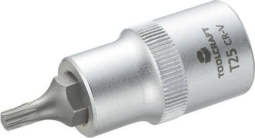 TOOLCRAFT Steckschlüssel-Bit-Einsatz Innen-Sechsrund TX T 25 in Silber, Aufnahme 1/2 Zoll (12,5 mm) - Bild 1