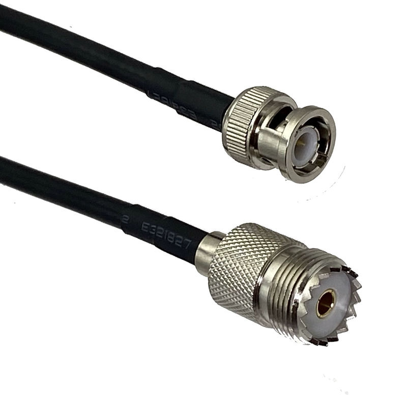 UHF PL259 Stecker und SO239 Buchse auf BNC Stecker Crimp RG58 RG316 RF Jumper Pigtail Kabel - Bild 2