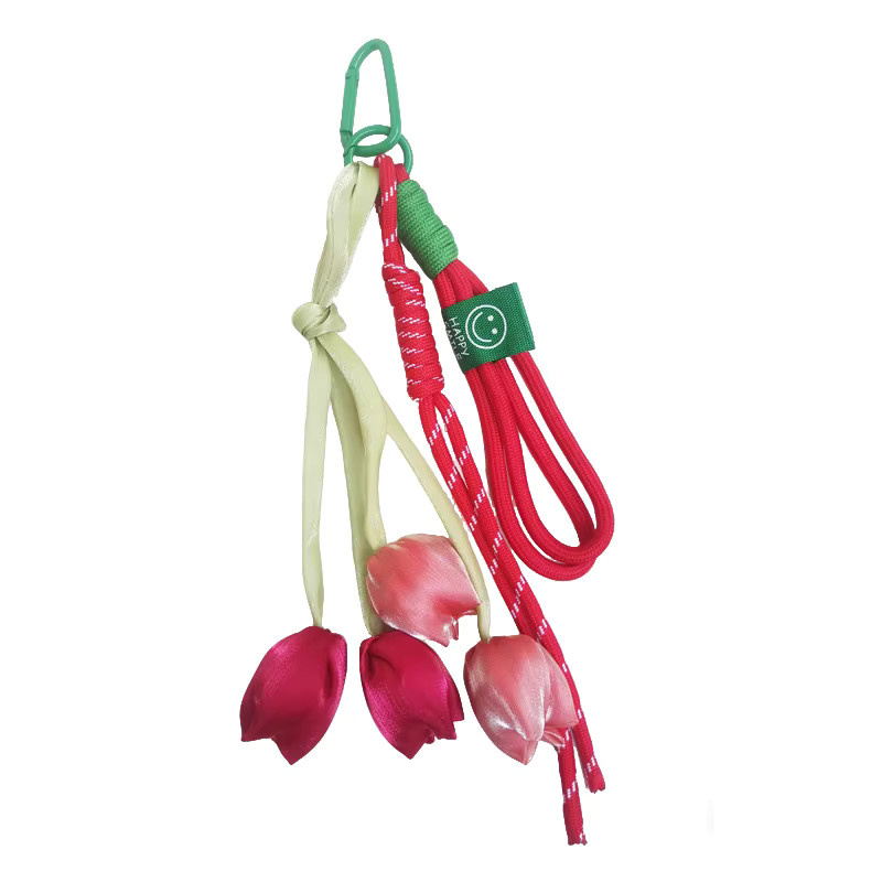 Yogodlns Taschenanhänger Tulpen-Blumen, Nylon, Schlüsselanhänger - Bild 3