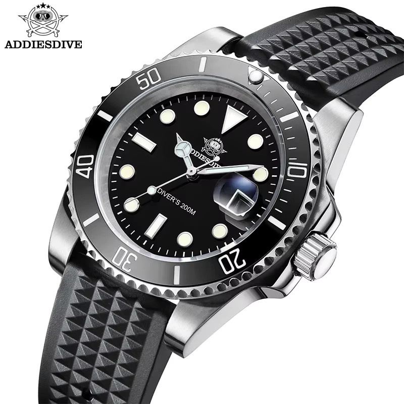 Addies Armbanduhr, Quarz, Edelstahl, 44 mm, Herren, Schwarz, Silber - Bild 4
