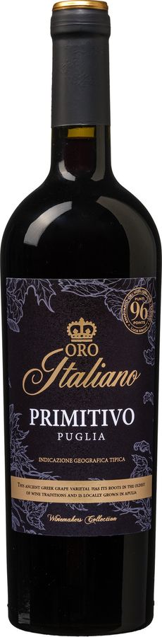 Oro Italiano Primitivo Rotwein Puglia, 0,75 l - Bild 2