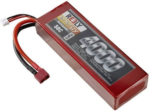 Reely LiPo Modellbau-Akkupack 7.4V 4000 mAh 2S 50C Hardcase mit T-Stecksystem in Rot - Bild 1