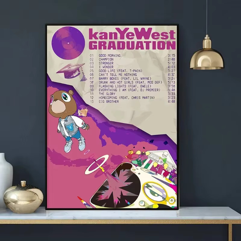 Kanye West Graduation Album Cover Poster als moderne Leinwandmalerei in Mehrfarbig für deine Wanddekoration - Bild 4