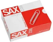 Sax Büroklammer 236 aus Metall in Silber, 100 Stück pro Packung - Bild 1