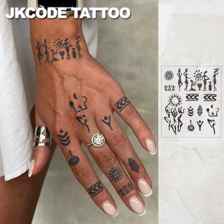 JKCODE TATTOO Erntefest-Tattoo-Aufkleber, wasserdicht, personalisiertes Design - Bild 3