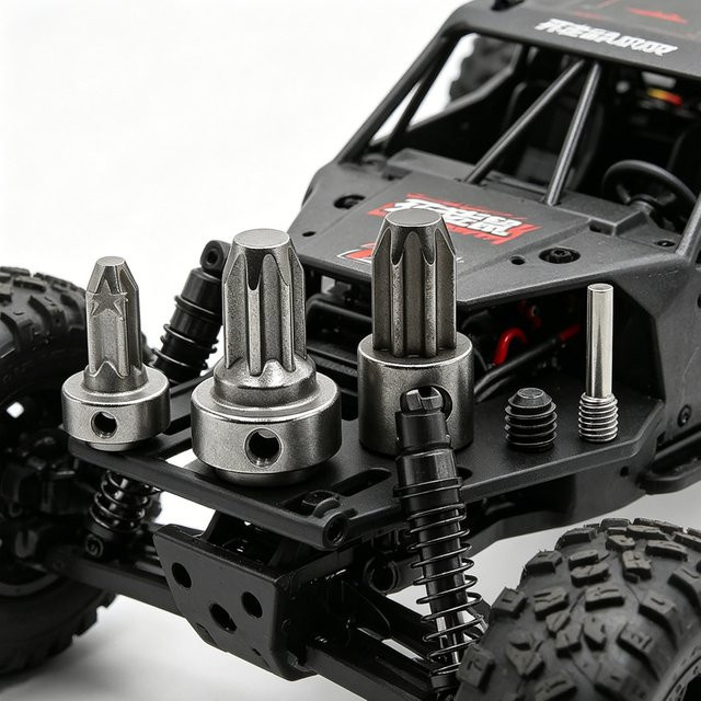 Traxxas Antriebsnabensatz, Zubehör, Metall, Grau - Bild 1