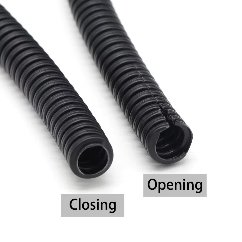 3m Rolle 3M Isoliertes Wellrohr aus Kunststoff in Schwarz mit AD 7,5 bis 34,5mm für Kabelbaum und mechanischen Leitungsschutz - Bild 2