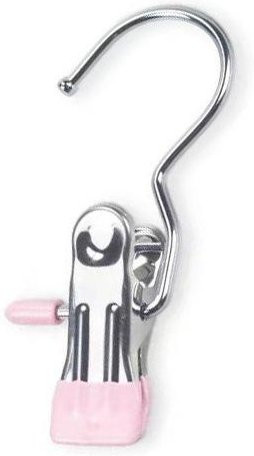Elberta Wäscheklammern aus Edelstahl mit Haken und Clips in Rosa, 10 Stück - Bild 1