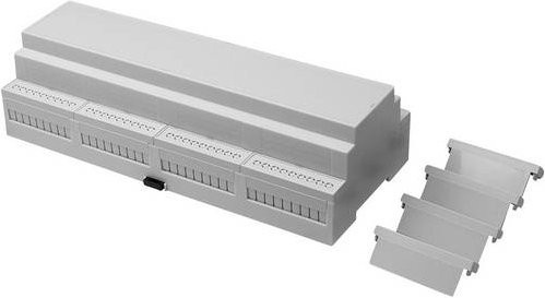 Camdenboss CNMB-12-KIT-CON Hutschienen-Gehäuse aus Polycarbonat in Grau, B/T/H: 90 x 210 x 58 mm - Bild 1