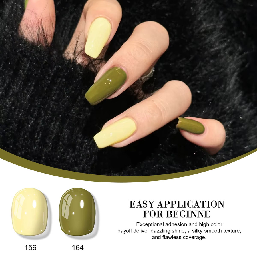 LIMEGIRL Gel-Nagellack Set, Ananas-Gelb-Serie, Glänzend - Bild 2