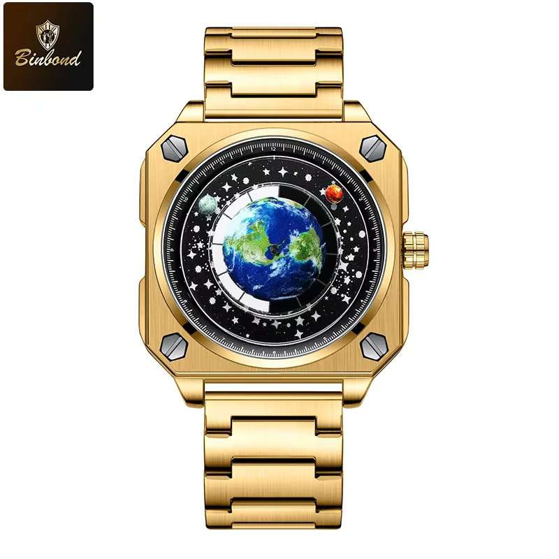 BINBOND Armbanduhr Quarz, Stahlband, Herren - Bild 4