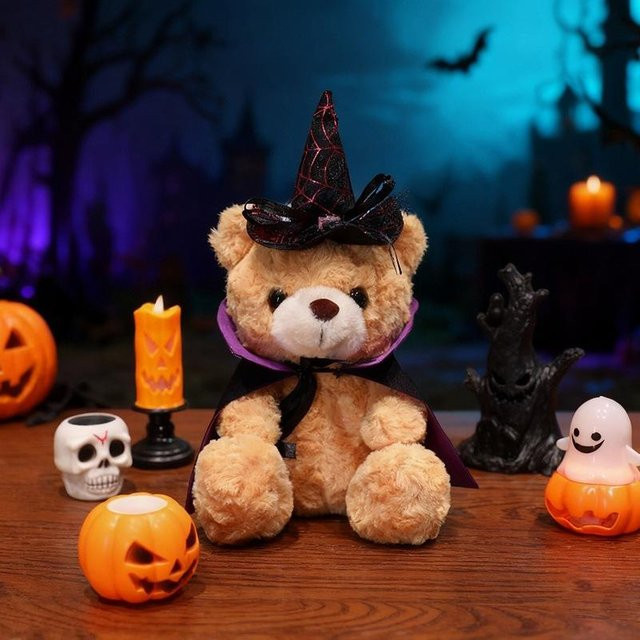 Bai Fen Bai dolls and toys Cartoon Halloween Teddybär Plüsch, Zauberer Bär, Stoffpuppe, Braun - Bild 1