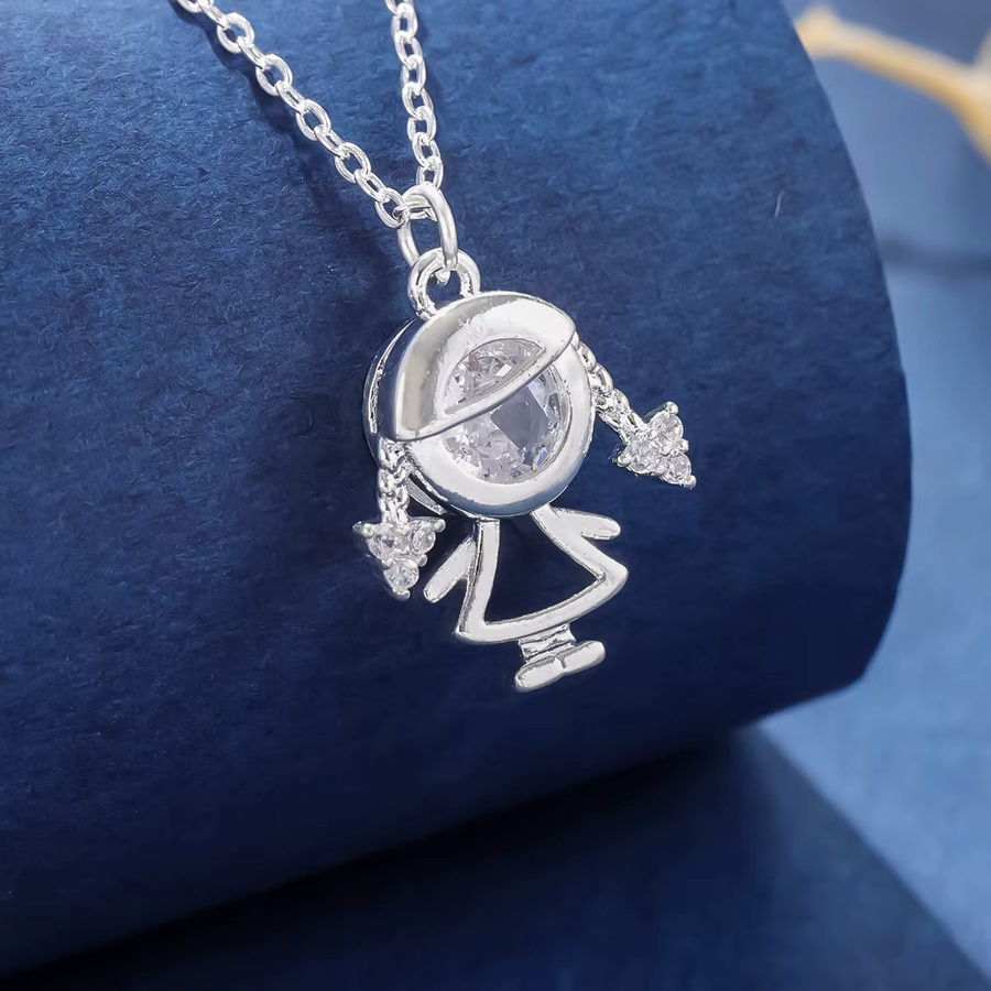 GaGa-Duck Halskette, 925 Silber, Diamant, Zirkonia, Kinder - Bild 2