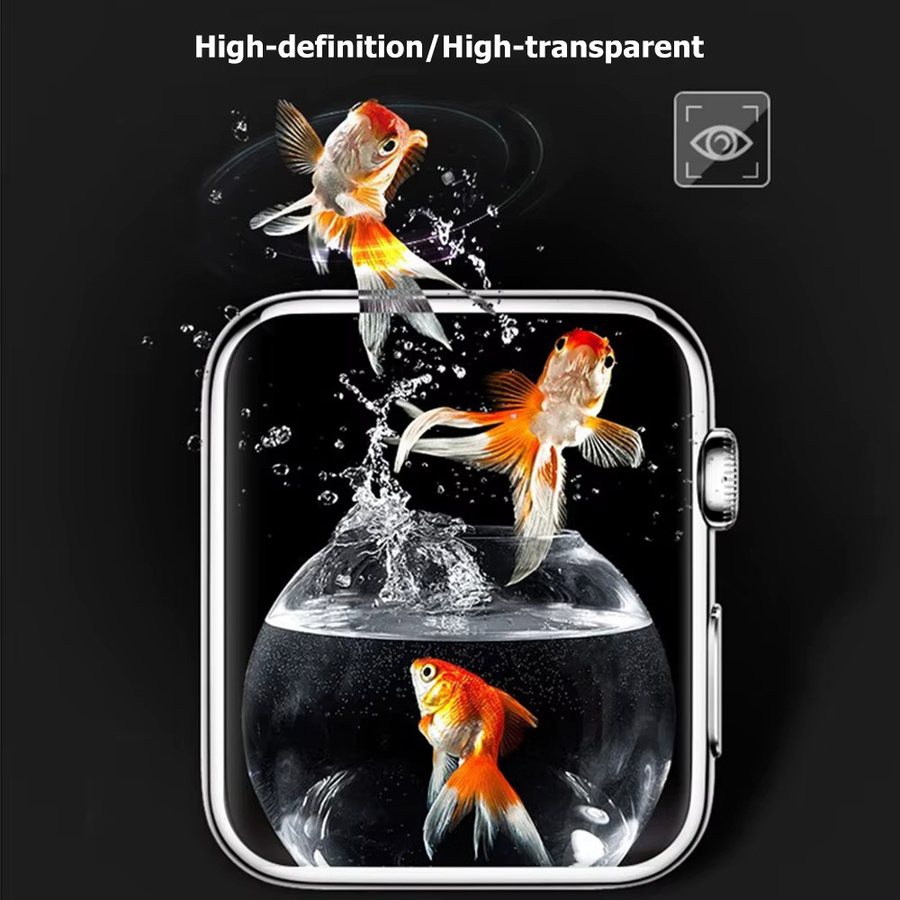 JBAILI 9D-HD Displayschutzfolie für Apple Watch und iWatch, transparent, kompatibel mit 38 mm, 40 mm, 41 mm, 42 mm, 44 mm und 45 mm - Bild 5