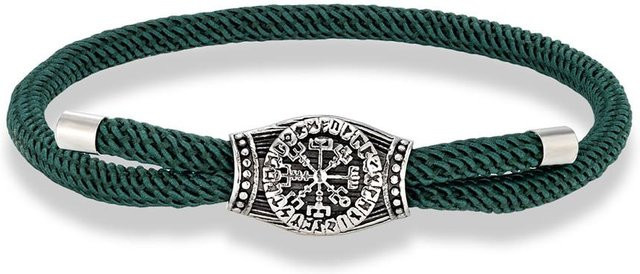 YULIN Armband, Edelstahl, Wikinger Kompass, Grün, Herren, Unisex - Bild 1