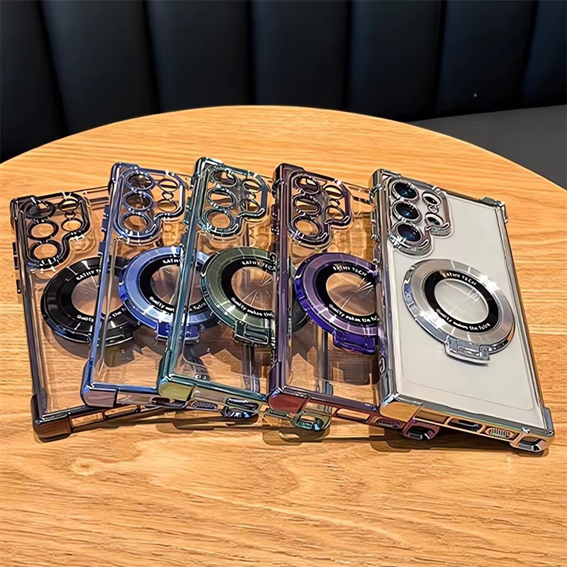 Magnetische transparente Schutzhülle mit Ständer und Acryl-Rückseite für Samsung Galaxy S26 Ultra und S25 Ultra - Bild 4