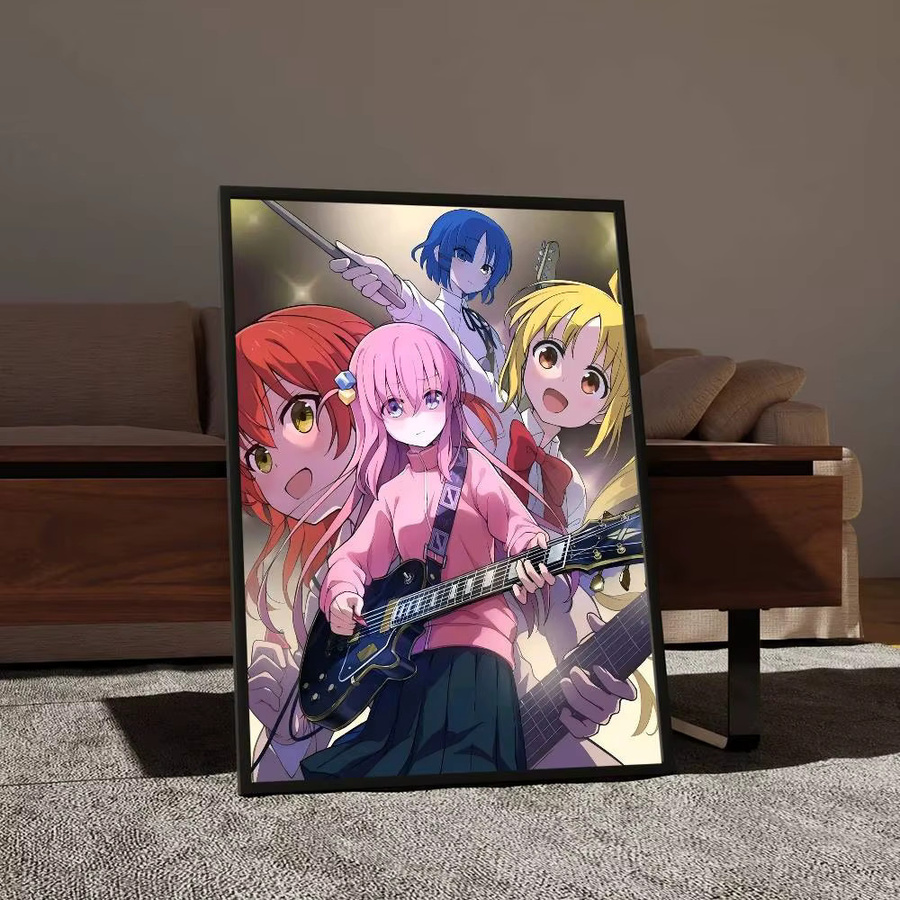Selbstklebendes Anime Poster Bocchi The Rock DIY Kunstwerk in White und Multicolour - Bild 5