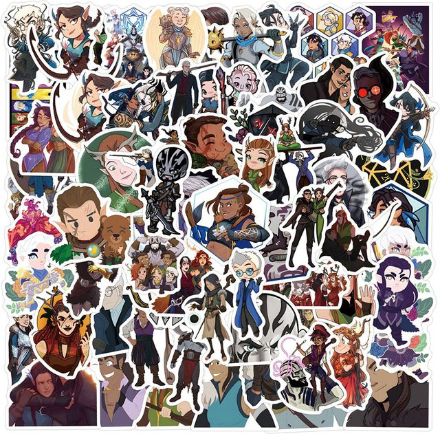 Kpustyle Anime Vox Machina Graffiti Aufkleber wasserfest in Multicolour für Skateboard, Laptop und Auto - Bild 1
