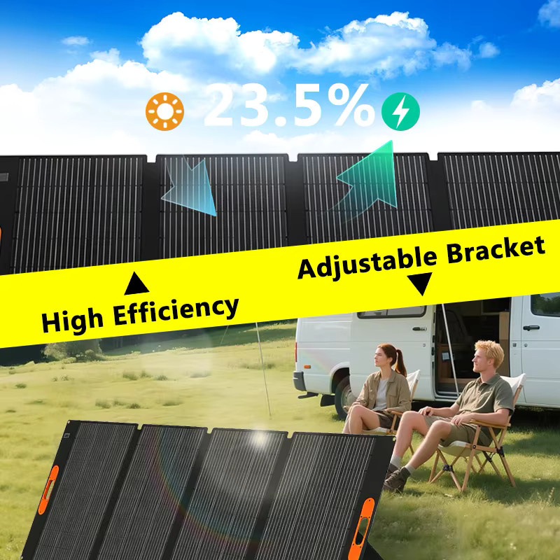 CHUBAN ETFE Faltbares Solarpanel 200W Tragbares Solarladegerät in Schwarz für Outdoor, Reise und Camping - Bild 3