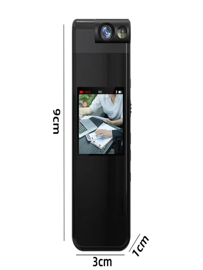 POVCAN Mini-Kamera 1080P 2K HD Tragbarer Digitaler Videorekorder mit Nachtsicht und 1,3 Zoll Display in Schwarz - Bild 5