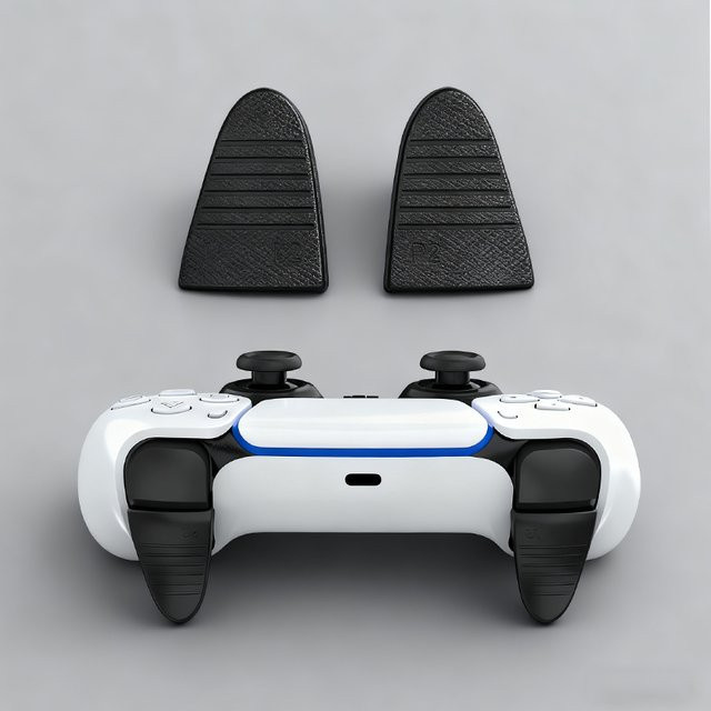 JCD PS5 Controller Erweiterungstasten L2 R2 Paarweise Anti-Rutsch Trigger-Erweiterungstasten in Schwarz - Bild 1